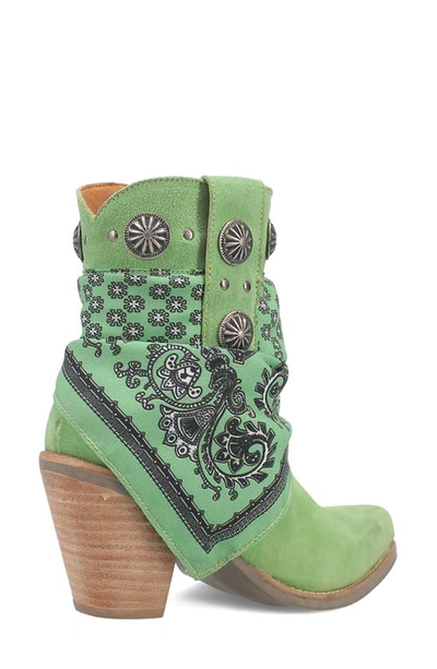 Dingo Bandida Side Zip Western Boot In Lime