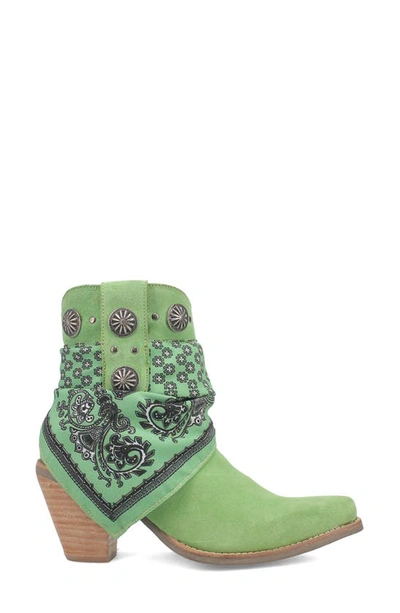 Dingo Bandida Side Zip Western Boot In Lime