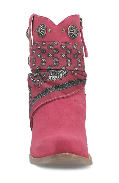 Dingo Bandida Side Zip Western Boot In Fuchsia