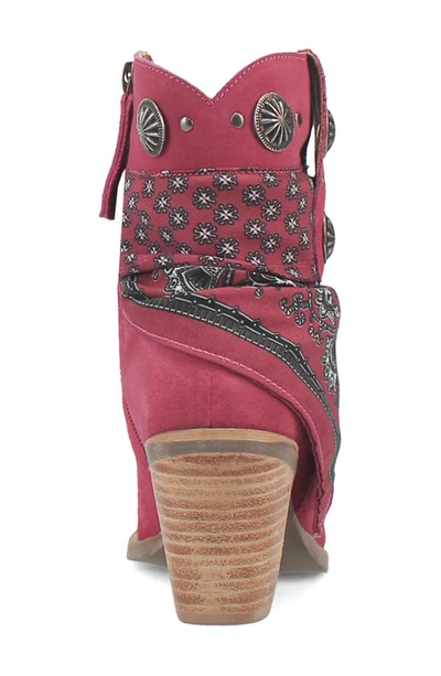 Dingo Bandida Side Zip Western Boot In Fuchsia