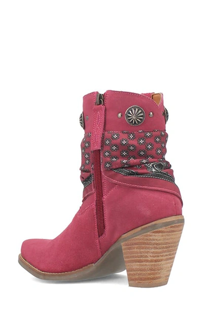 Dingo Bandida Side Zip Western Boot In Fuchsia
