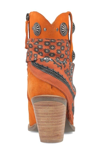 Dingo Bandida Side Zip Western Boot In Orange