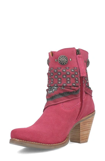 Dingo Bandida Side Zip Western Boot In Fuchsia