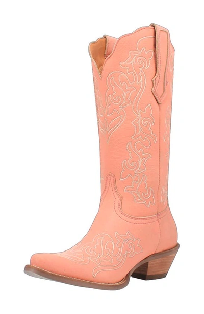 Dingo Flirty N' Fun Western Boot In Peach