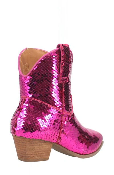 Shop Dingo Bling Thing Sequin Western Bootie In Fuchsia