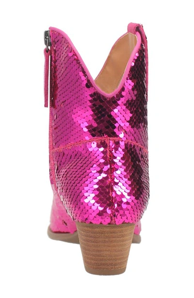 Shop Dingo Bling Thing Sequin Western Bootie In Fuchsia