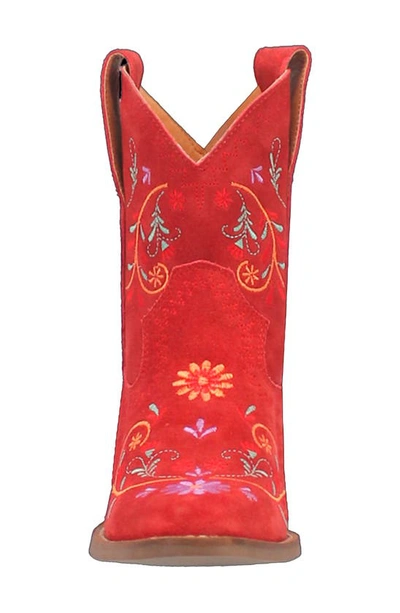 Dingo Sugar Bug Embroidered Western Boot In Red