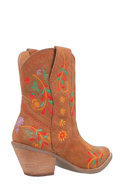 Dingo Sugar Bug Embroidered Western Boot In Camel