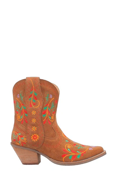 Dingo Sugar Bug Embroidered Western Boot In Camel