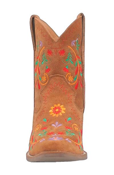Dingo Sugar Bug Embroidered Western Boot In Camel