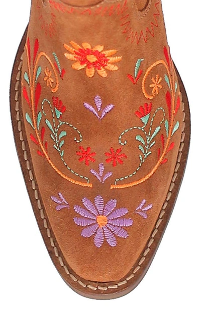 Dingo Sugar Bug Embroidered Western Boot In Camel
