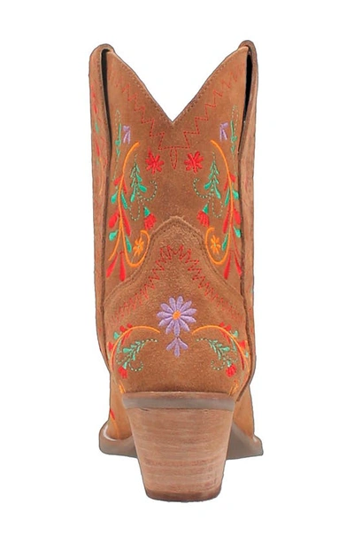 Dingo Sugar Bug Embroidered Western Boot In Camel