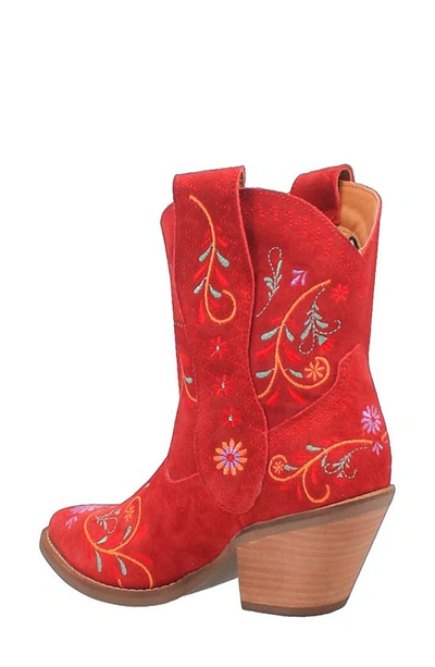 Dingo Sugar Bug Embroidered Western Boot In Red