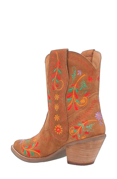 Shop Dingo Sugar Bug Embroidered Western Boot In Camel