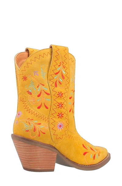 Shop Dingo Sugar Bug Embroidered Western Boot In Yellow