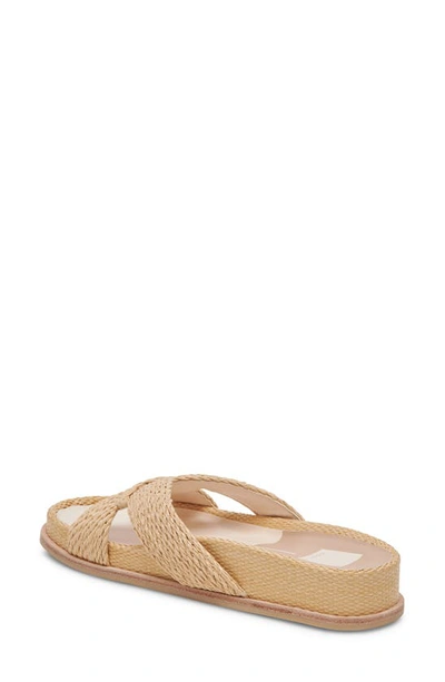 Shop Dolce Vita Selda Raffia Slide Sandal In Lt Natural Raffia