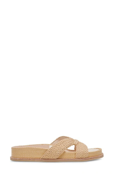 Shop Dolce Vita Selda Raffia Slide Sandal In Lt Natural Raffia