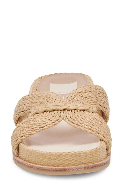 Dolce Vita Selda Raffia Slide Sandal In Lt Natural Raffia