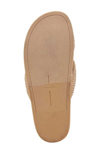 Dolce Vita Selda Raffia Slide Sandal In Lt Natural Raffia