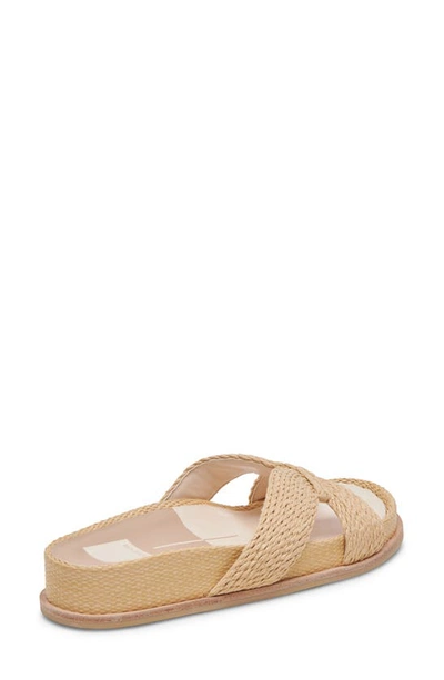 Shop Dolce Vita Selda Raffia Slide Sandal In Lt Natural Raffia