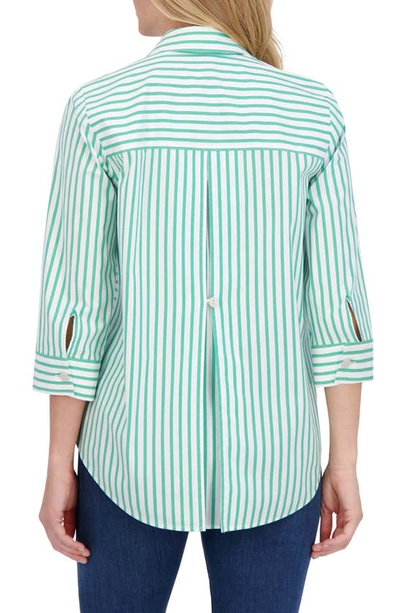 Shop Foxcroft Kelly Button-up Shirt In Kelly Green
