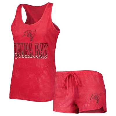 Concepts Sport Red Tampa Bay Buccaneers Billboard Scoop Neck Racerback Tank And Shorts Sleep Set In Red