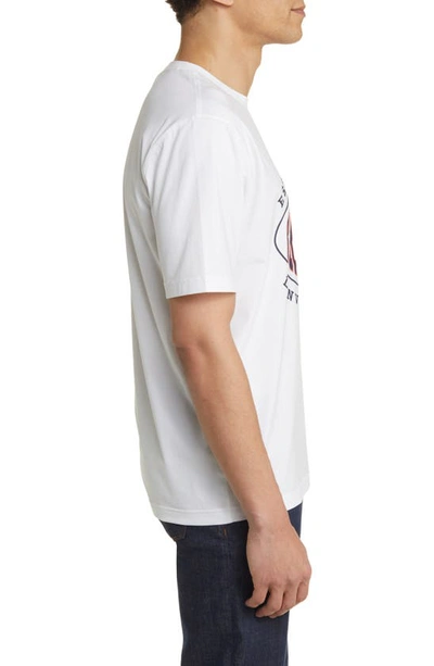 Shop Hugo Boss X Nfl Stretch Cotton Graphic T-shirt In Denver Broncos White
