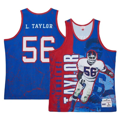 Mitchell & Ness Men's  Lawrence Taylor Royal New York Giants 1989 Player Burst Tank Top In Royal