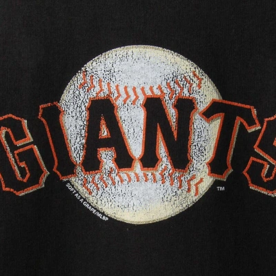 Shop Soft As A Grape San Francisco Giants Youth Distressed Logo T-shirt In Black