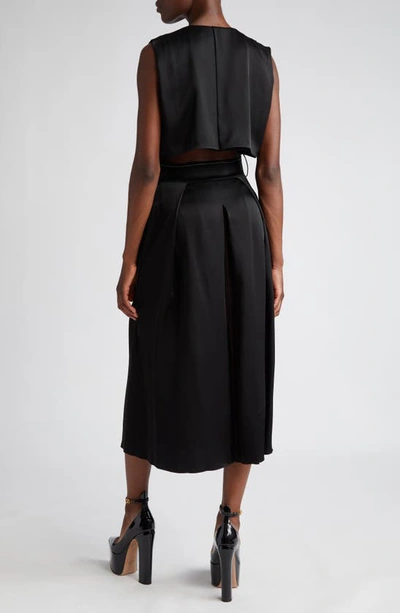 Shop Victoria Beckham Sleeveless Belted Trench Dress In Black