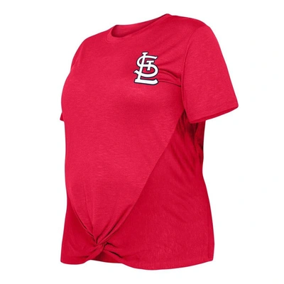 Shop New Era Red St. Louis Cardinals Plus Size Two-hit Front Knot T-shirt