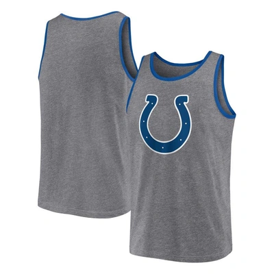 Shop Fanatics Branded  Heather Gray Indianapolis Colts Primary Tank Top