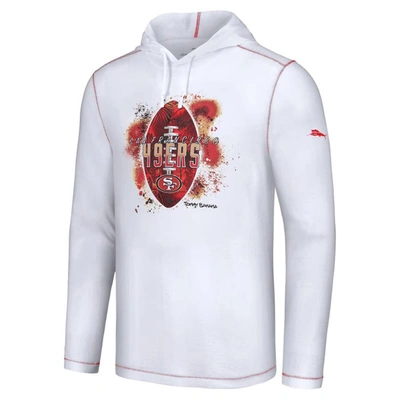 Shop Tommy Bahama White San Francisco 49ers Graffiti Touchdown Pullover Hoodie
