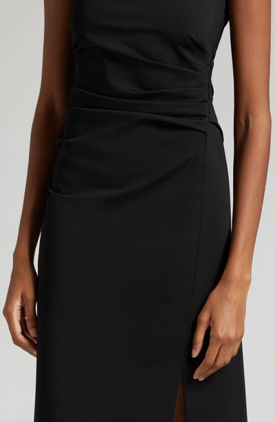 Shop Reiss Scarlett Sleeveless Ruched Midi Dress In Black