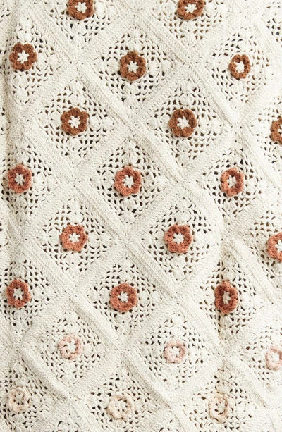 Shop Story Mfg. Tea Crochet Organic Cotton Sweater Vest In Rose Georgian