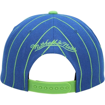 Shop Mitchell & Ness Blue Seattle Sounders Fc Team Pin Snapback Hat
