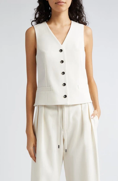 Shop Maria Mcmanus Organic Cotton Tailored Vest In Ivory