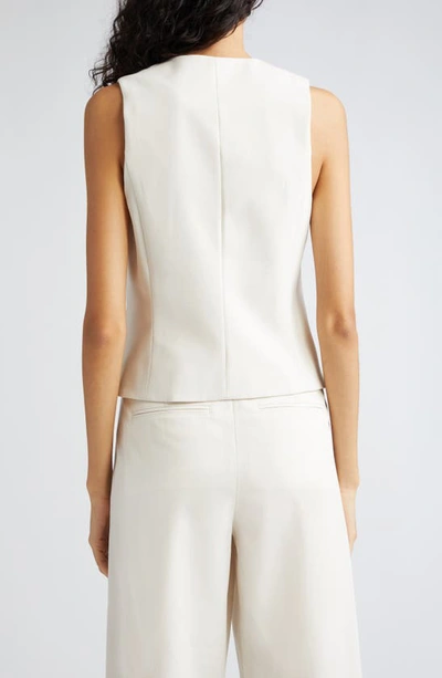 Shop Maria Mcmanus Organic Cotton Tailored Vest In Ivory