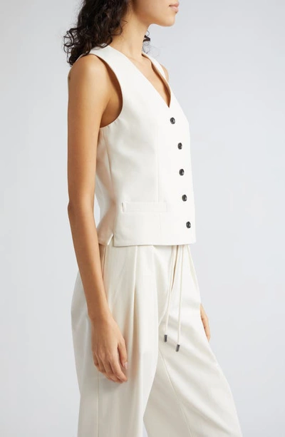 Shop Maria Mcmanus Organic Cotton Tailored Vest In Ivory