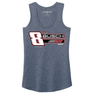 Shop Nascar Richard Childress Racing Team Collection Heather Navy Kyle Busch Racerback Tank Top