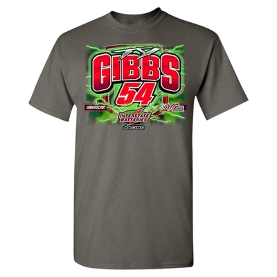 Joe Gibbs Racing Team Collection Charcoal Ty Gibbs Interstate Batteries Car T-shirt In Charcoal