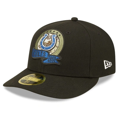 Shop New Era Black Indianapolis Colts 2022 Salute To Service Low Profile 59fifty Fitted Hat