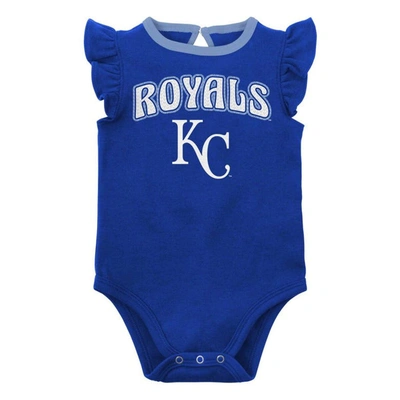 Shop Outerstuff Infant Royal/heather Gray Kansas City Royals Little Fan Two-pack Bodysuit Set