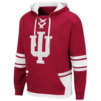 Shop Colosseum Crimson Indiana Hoosiers Lace Up 3.0 Pullover Hoodie