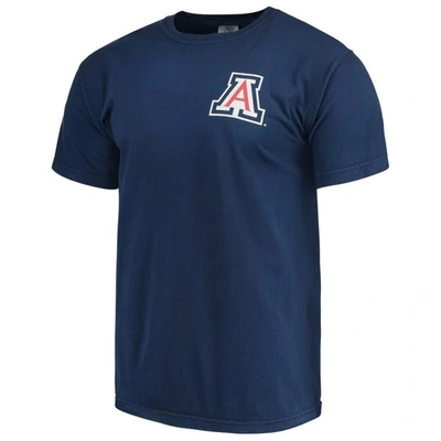 Shop Image One Navy Arizona Wildcats Baseball Flag Comfort Colors T-shirt
