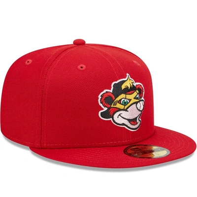 Shop New Era Red Indianapolis Indians Marvel X Minor League 59fifty Fitted Hat