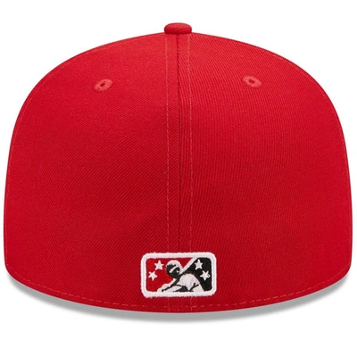 Shop New Era Red Indianapolis Indians Marvel X Minor League 59fifty Fitted Hat