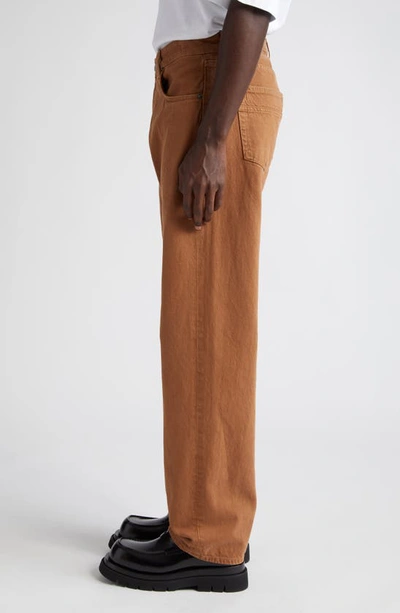 Shop Jacquemus Le De Nîmes Fresa Straight Fit Jeans In Camel/ Beige