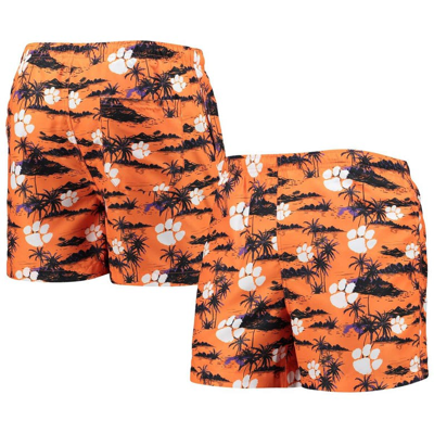 Shop Foco Orange Clemson Tigers Island Palm Swim Trunks