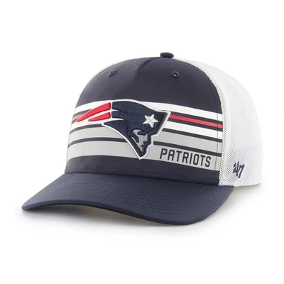 Shop 47 ' Navy New England Patriots Altitude Ii Mvp Trucker Snapback Hat